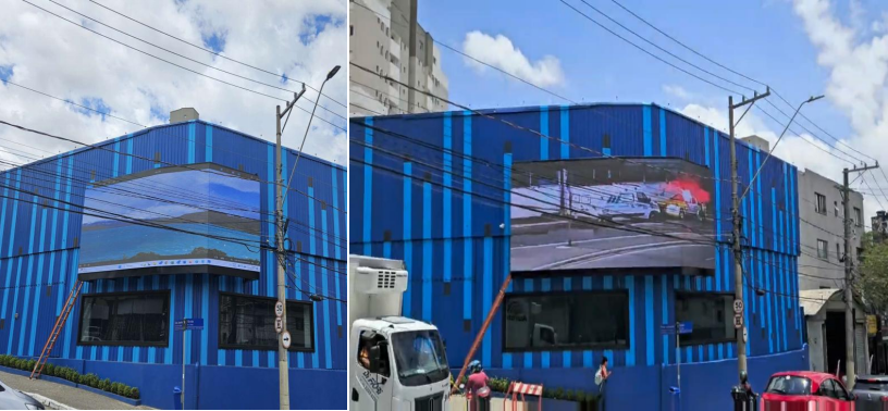 戶(hù)外防水鐵箱體P4LED顯示屏用于巴西的城市街道.png
